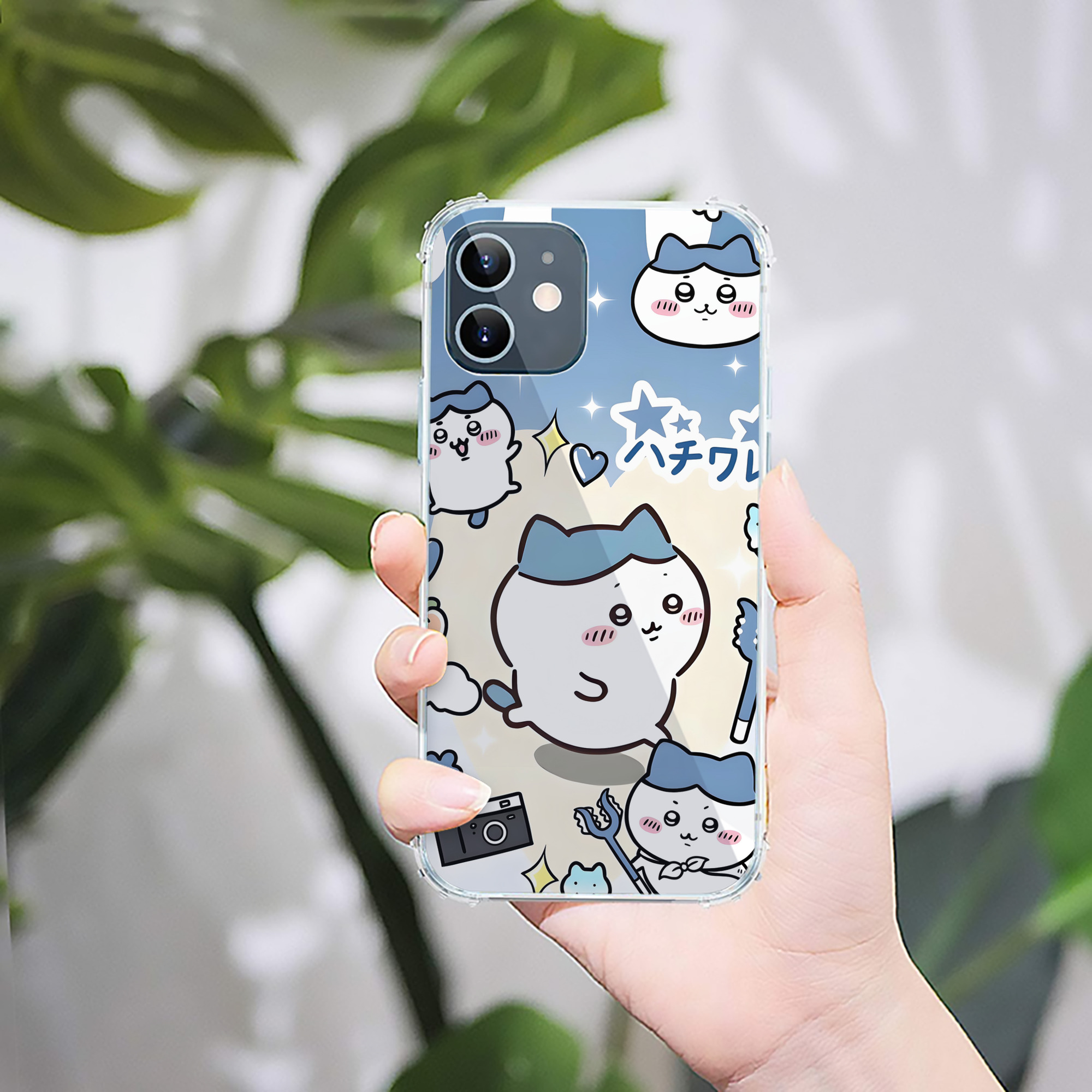 （画像用） ちいかわ Chii-kawa 【iPhone 12シリーズ対応】透明スマホケース（クリアソフトケース）